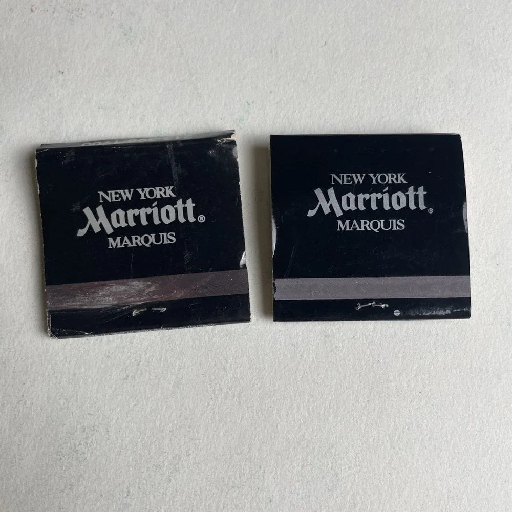 Vintage Matchbook Lot (2) The Clock Lounge NY New York Bar Lounge Marriott Rare